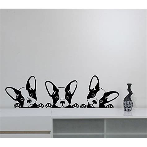 Cute Puppies Wall Decal Funny Dog Adorable Animal Vinyl Sticker Pet Art