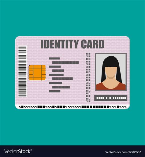 Id Card Icon Identity Card National Card Vector Image