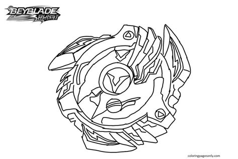 Beyblade Burst 6 Coloring Page Free Printable Coloring Pages
