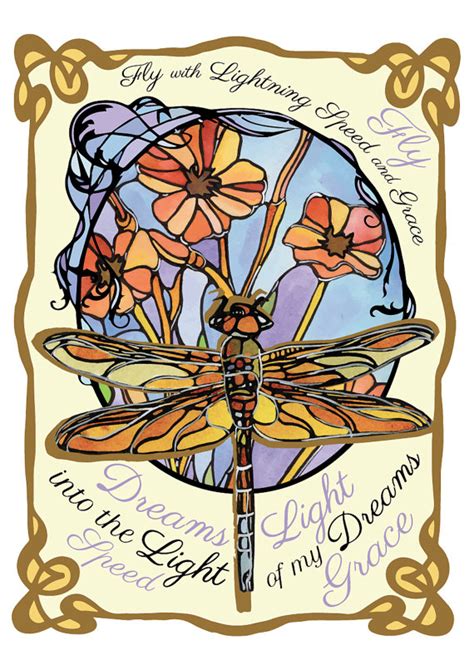 Art Nouveau Dragonfly Veronique Godbout Dragonfly Art Dragonfly