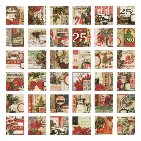 Advantus Tim Holtz Idea Ology Christmas Collage Tiles