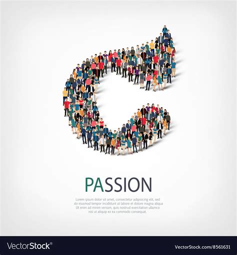 Passion People Sign 3d Royalty Free Vector Image