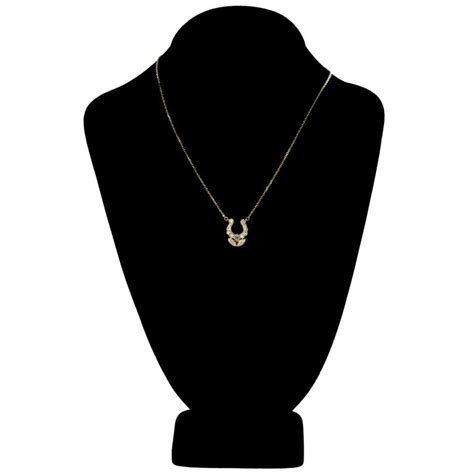 Cartier Diamond Yellow Gold Horseshoe Pendant Necklace For Sale At 1stdibs