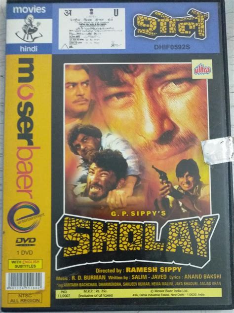 Sholay Hindi Film Dvd Lp And Ep Vinyl Records Tamil Telugu Hindi