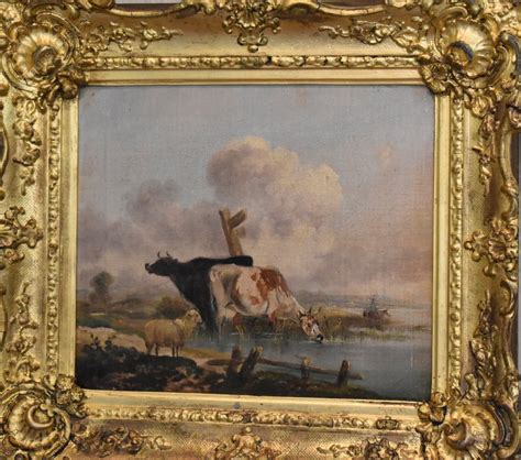 Antiques Atlas Late Georgian Oil Painting Of Cattle In Landscape