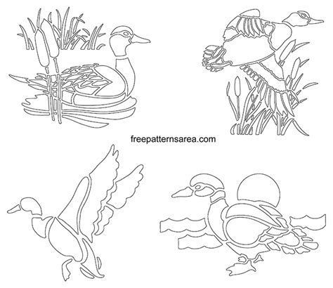 Duck Printable Stencils Art Templates Freepatternsarea