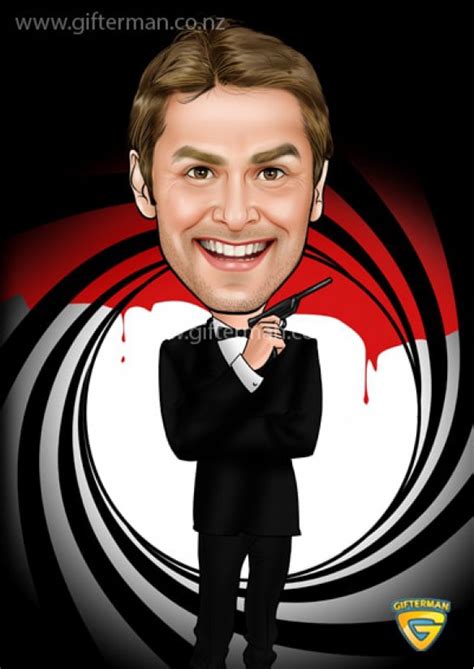 Cartoons James Bond Cartoon Hand Drawn From Photos Terman