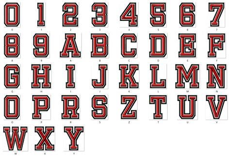 Varsity Block Font Numbers Images And Photos Finder