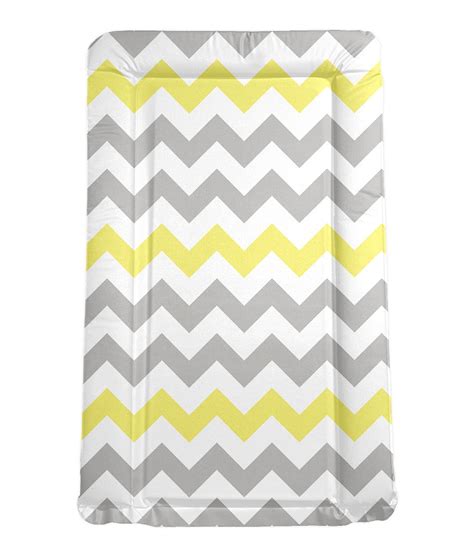My Babiie Grey And Yellow Chevron Padded Changing Mat
