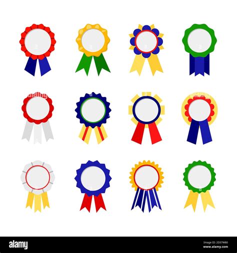 awards ribbons icons good grades ribbon colorful rewards vector set best award good reward