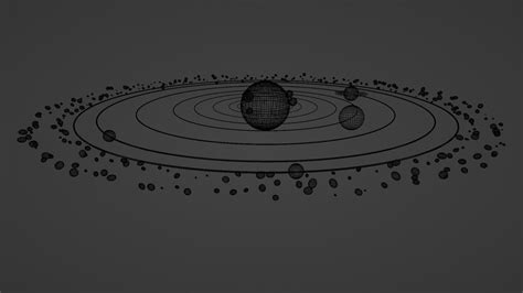 Artstation Animated Beautiful Solar System With Kuiper Belt 3d Model