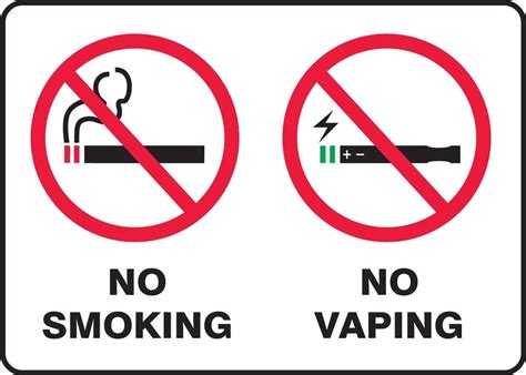 Free No Smoking Vaping Signs