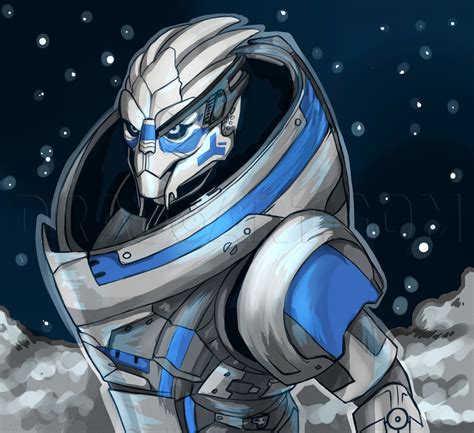 How To Draw Garrus Vakarian Mass Effect Step By Step Drawing Guide