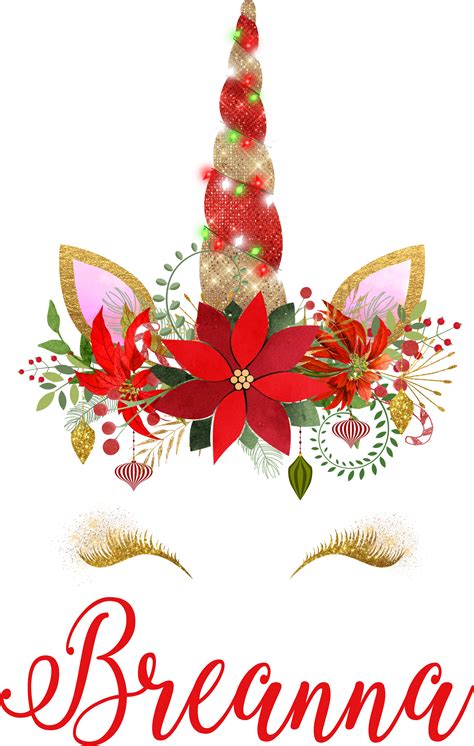 Christmas Unicorn Png Free Logo Image