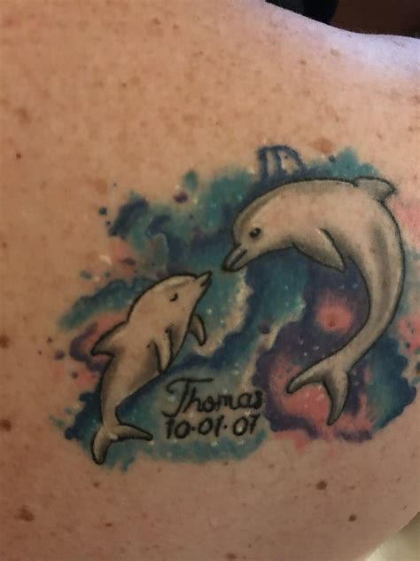 See more ideas about dolphins tattoo, tattoos, dolphins. Mother/ Child Dolphin tattoo | Tattoos for kids, Dolphins ...