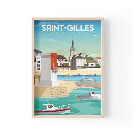 Affiche Saint Gilles Croix De Vie Le Port Etsy France