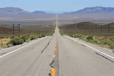 Lonely Highway 6 In Nevada Stock Image Image Of America 21039805