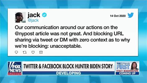 Twitters Double Standard Emerges After Ny Post Hunter Biden Story