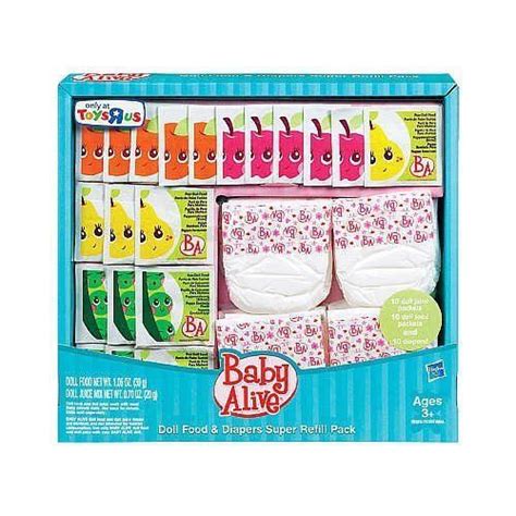Baby Alive Doll Food And Diapers Super Refill Pack Preschool Girl