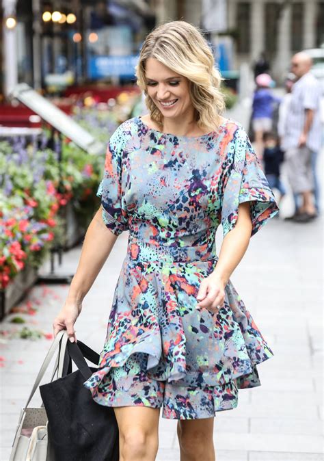 Charlotte Hawkins In A Floral Mini Dress Outside The Global Radio