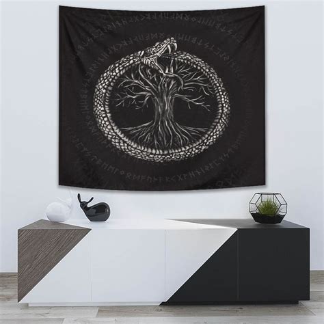 Aio Pride Ouroboros With Tree Of Life Tapestry Aio Pride Tree Of
