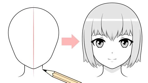 How To Draw Female Anime Face Line By Line With Proportions Youtube