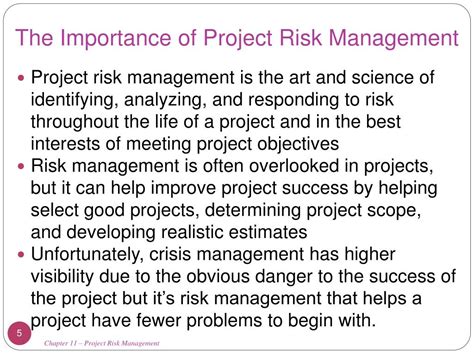 If the manager does business tactfully it helps the business to grow. PPT - Chapter 11: Project Risk Management PowerPoint ...