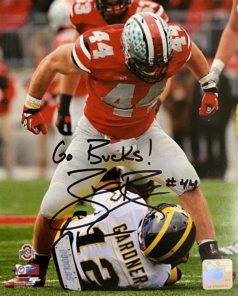 Zach Boren Ohio State Buckeyes 8 9 8x10 Autographed Signed Photo