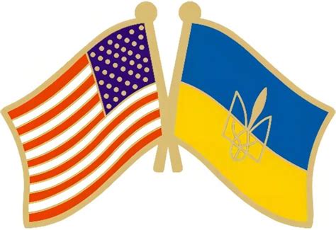Amazon Com US Ukraine Flag Pin USA Ukrainian Lapel Pin American