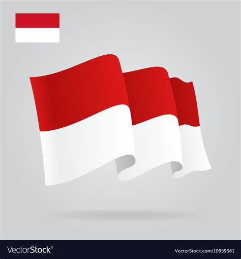 Indonesian Waving Flag Royalty Free Vector Image