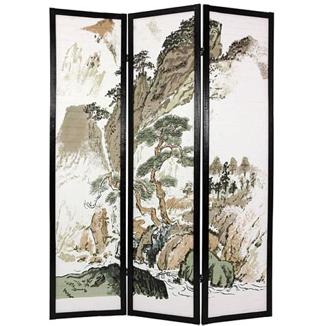 Handmade Wood And Rice Paper Landscape Shoji Screen Multi Ebay