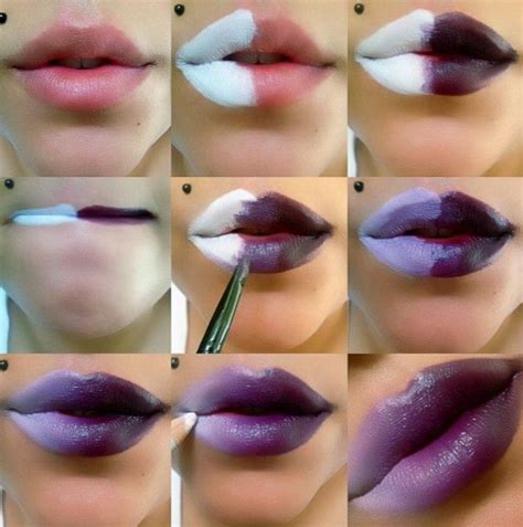 Creative Fade Lips Makeup Purple Purple Lips