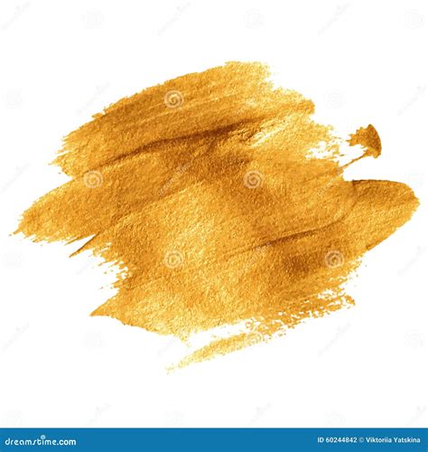 Gold Acrylic Paint Vector Illustration Stock Vector Illustration Of