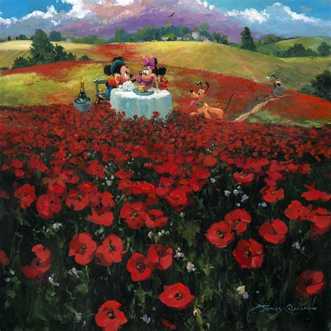 Disney Red Poppies By James Coleman Art Center Gallery
