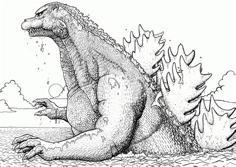 Free Godzilla Coloring Page - Coloring Home