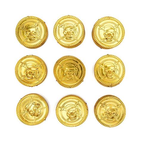 Flash Sale 100pcs Plastic Gold Coins Pirate Pirates Treasure Chest