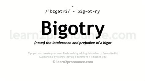 Pronunciation Of Bigotry Definition Of Bigotry Youtube