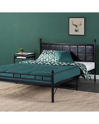 Some of these designs, like the zinus tom metal platform bed frame, are meant to be used without a box spring. Zinus Zinus Sumit Metal Platform Bed / Bed Frame with Faux Leather Square Stitched Upholstered ...