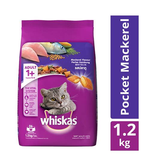 Like any other buying endeavor, you should always. Whiskas Adult Cat Food Pocket Mackerel, 1.2 kg Pack: Buy ...