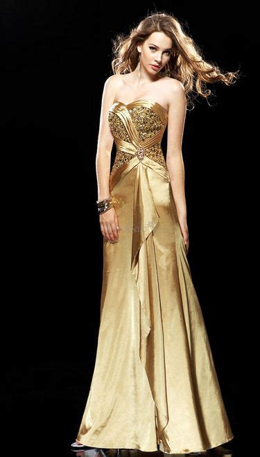 Altın Rengi Abiye Elbise Modelleri