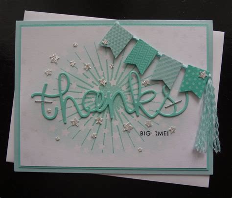 Stampin Up Hello You Thinlits Thank You Card Made By Paperecstasy