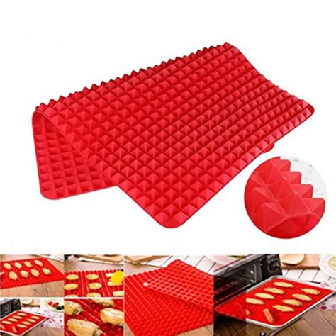 red baking mat food grade silicone non slip non stick cooking etsy