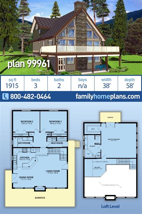 Sloping Lot House Plan With Walkout Basement Hillside Home Plan With