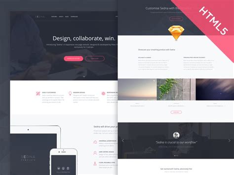 Free Download Sedna Responsive Html5 One Page Website Template
