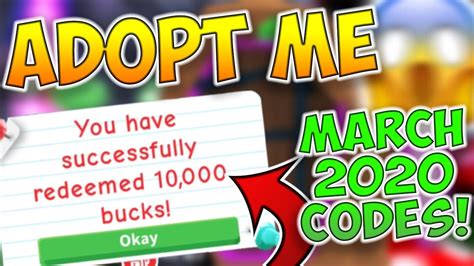 All codes you can redeem only after ocean update released. ALL NEW ADOPT ME CODES?! (MARCH 2020) - Trying Adopt Me ...