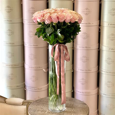 36 Long Stem Pink Mondial Roses Jlf Los Angeles Florist
