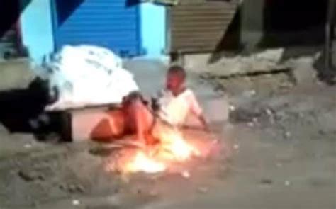Chennai Drunk Men Attack Homeless Man Set His Private
