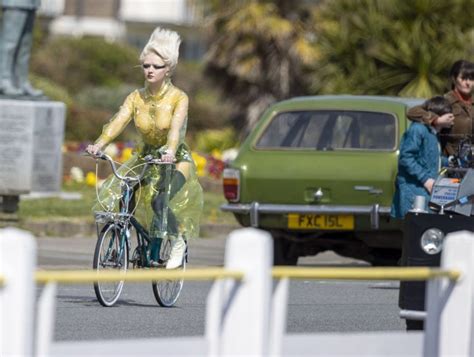 Maisie Williams Rides Bike On Set Of New Sex Pistols Tv Series