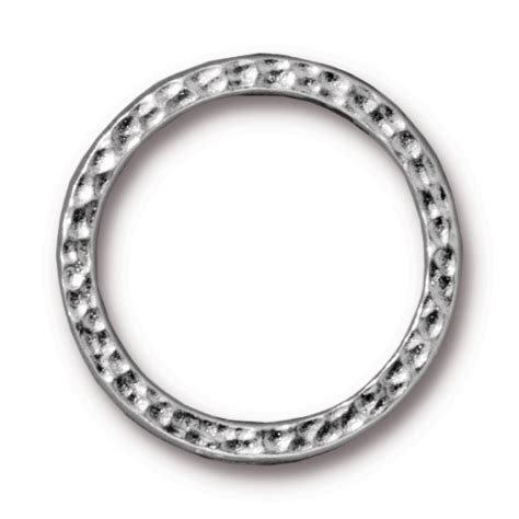 hammertone ring 1 inch white bronze plate 20 per pack tierracast inc