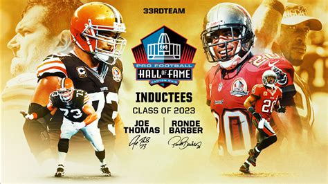 Joe Thomas Ronde Barber Headline NFL Hall Of Fame Inductees BVM Sports